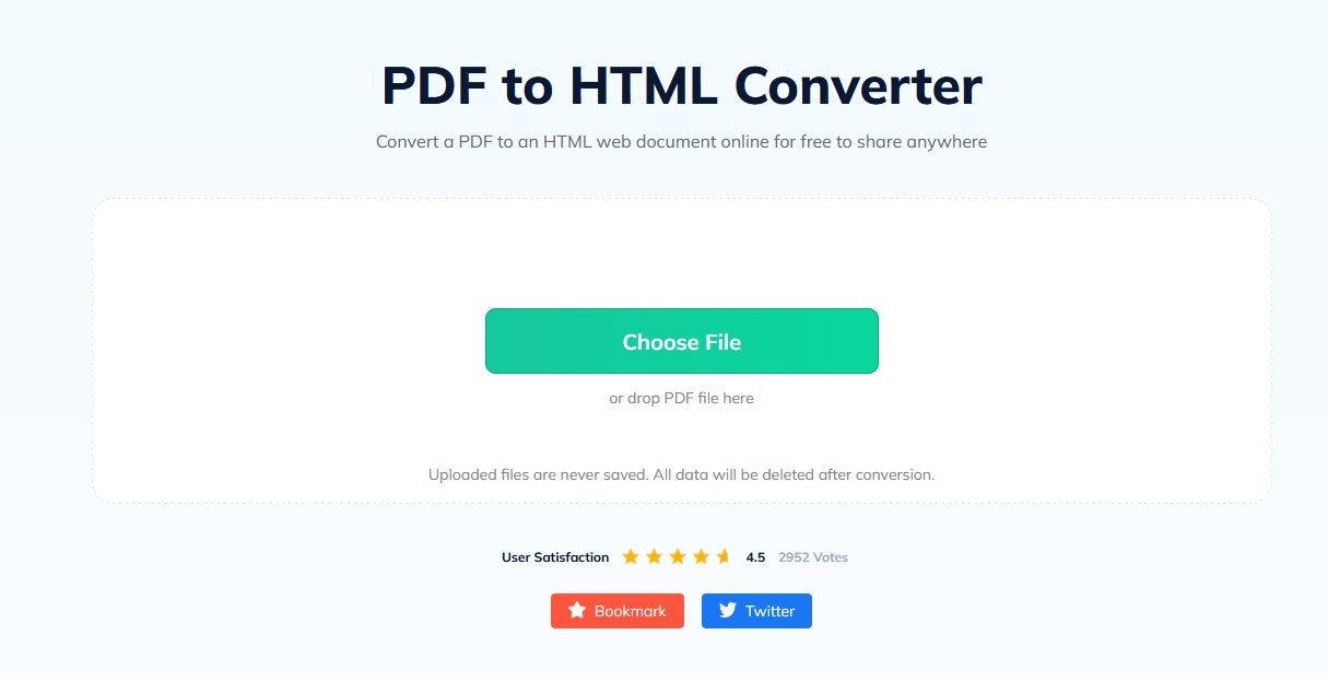 PDF에서 HTML 변환기로 - PDF를 온라인으로 HTML 웹 문서로 전환하십시오. 미디어 1