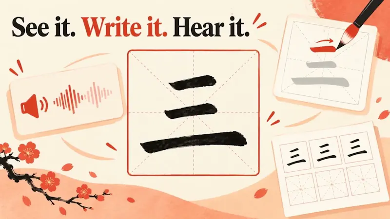 Chinese Character Stroke Order screenshot 1 (video preview)