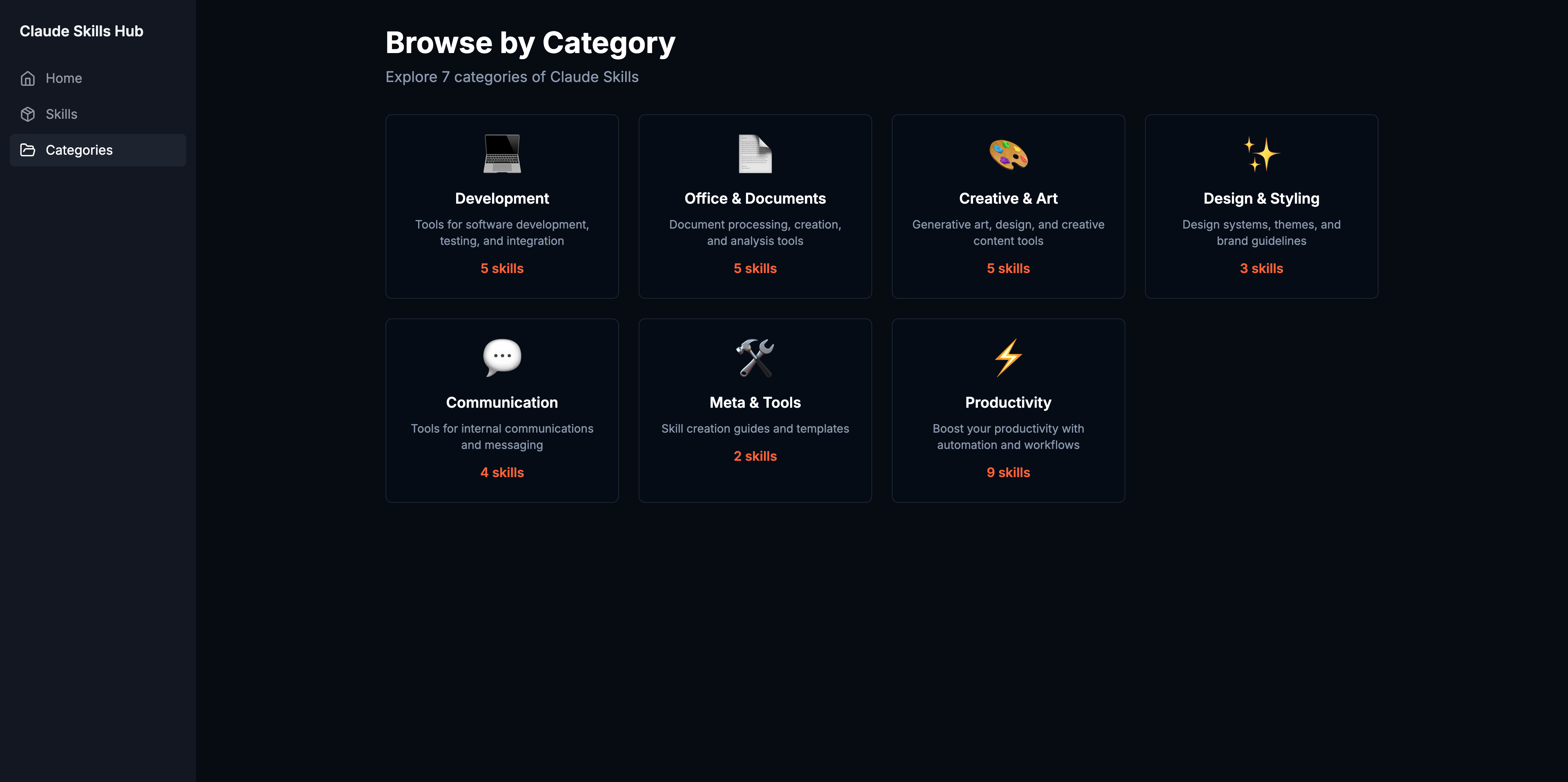 Claude Skills Hub gallery image