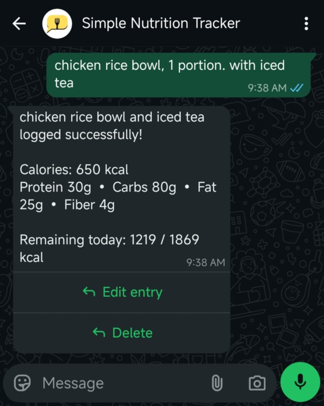 Simple Nutrition Tracker gallery image