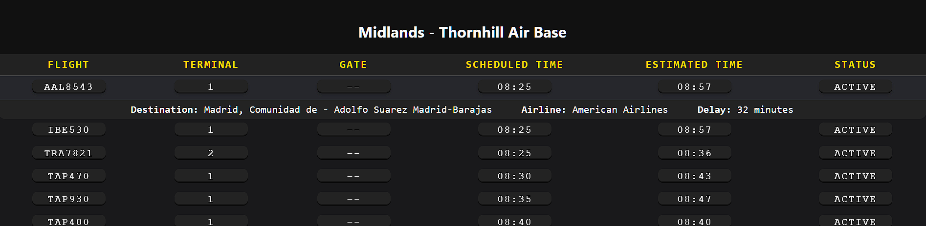 Theairboard - Junta de salida en vivo - Una junta de salida del aeropuerto que encaja en su bolsillo media 4