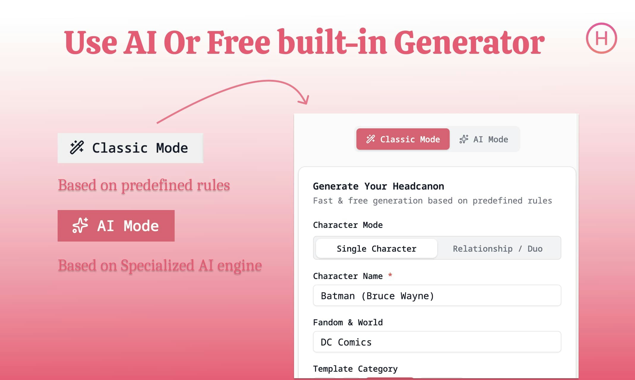 Headcanon Generator - AI Powerd gallery image