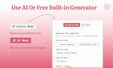 Headcanon Generator - AI Powerd gallery image