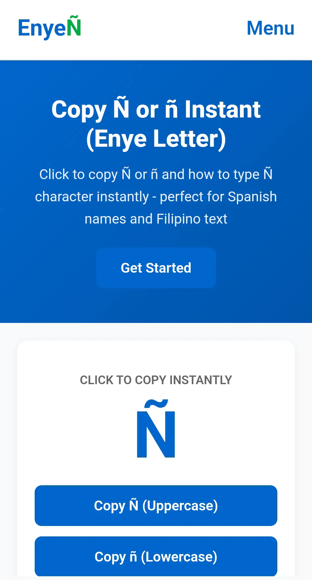 Enye Ñ Copy paste gallery image