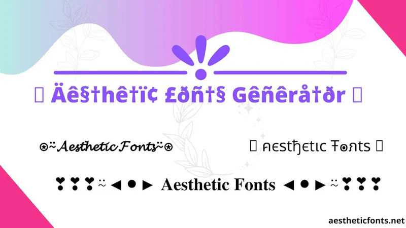 Aesthetic Fonts screenshot 1