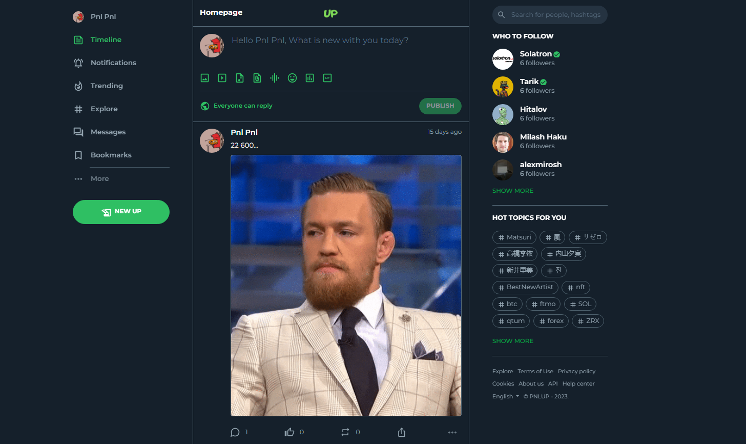 PNLUP social network media 2