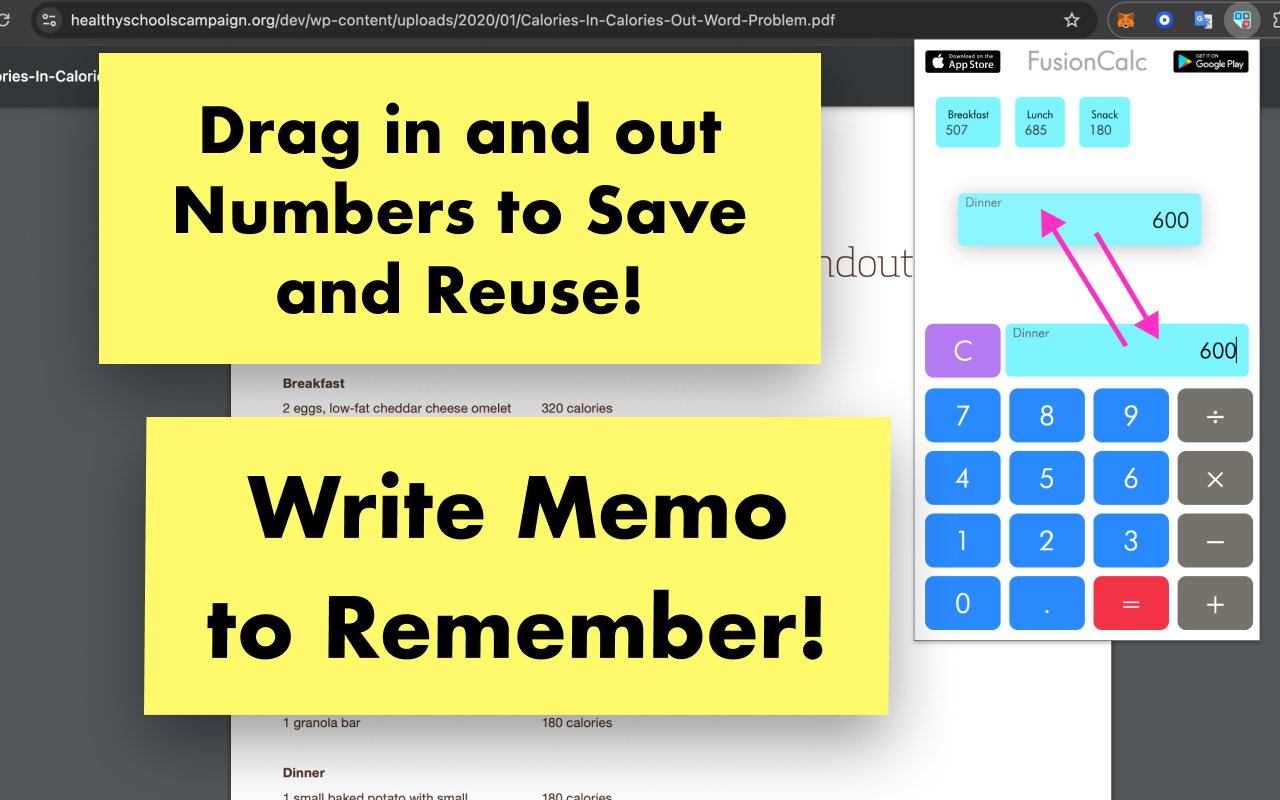 FusionCalc (Memo Calculator) for Chrome media 3