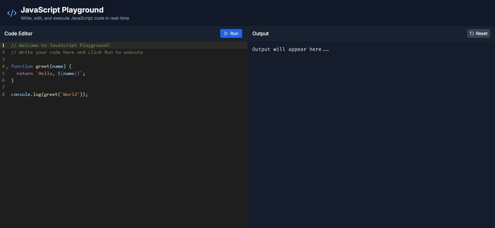 Gavascript Playground - Editor di codice interattivo media 1