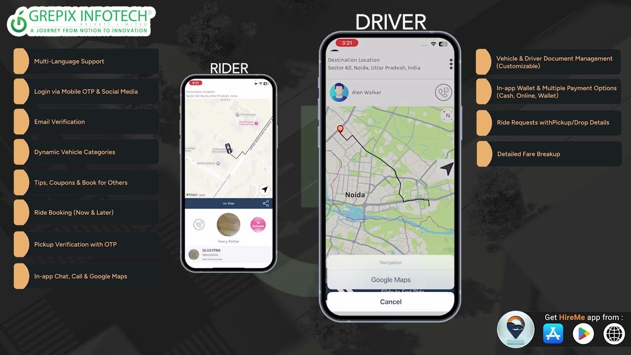 HireMe Uber Clone Taxi App gallery image