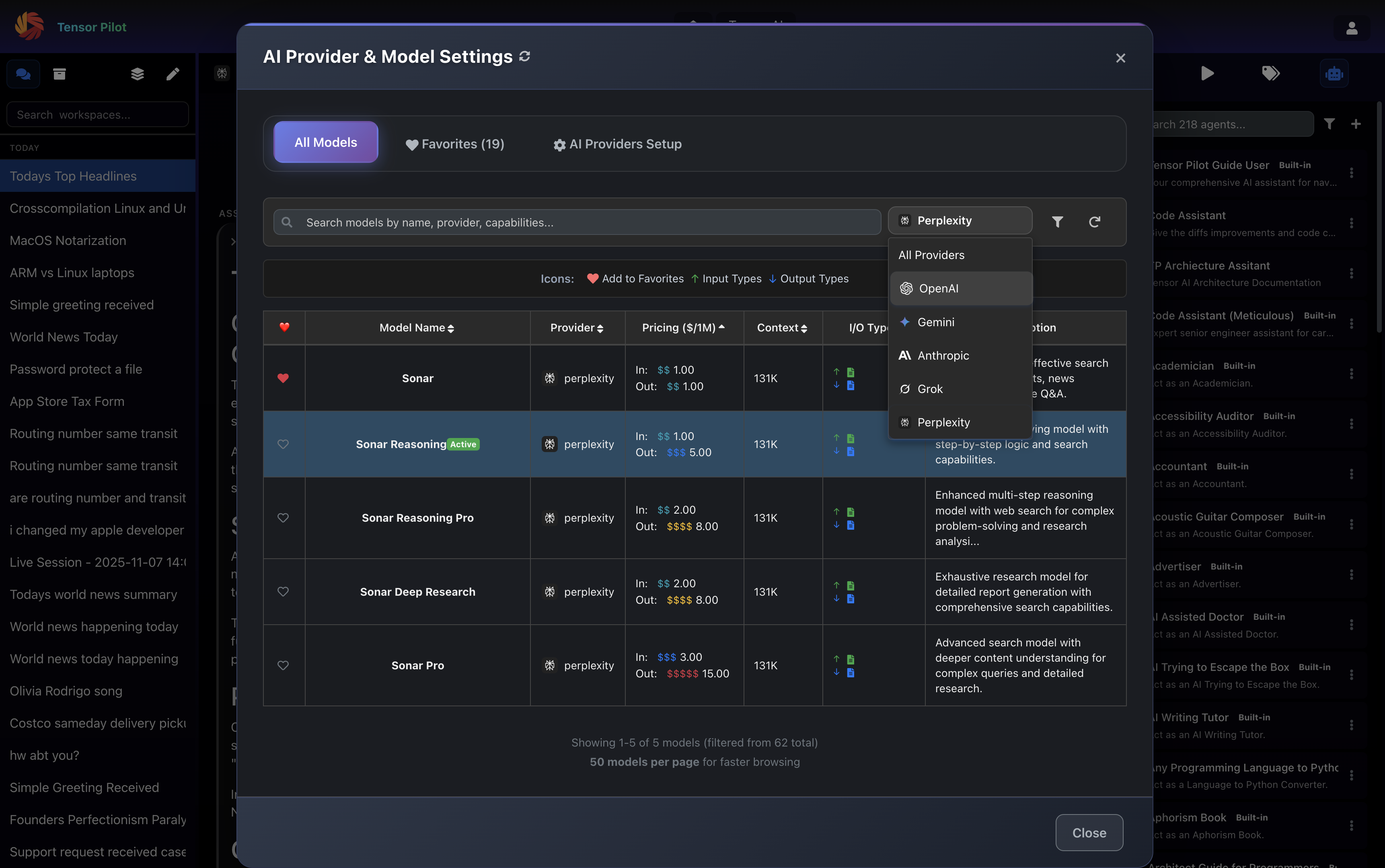 Tensor Pilot - Screenshot 2 showing product features and functionality