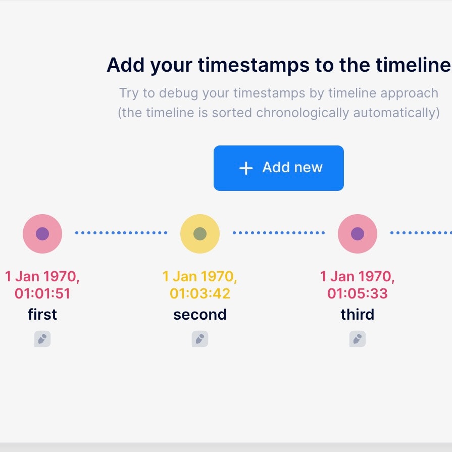 Horodatage de débogage