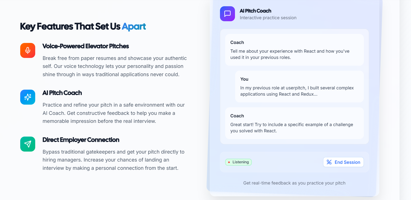 userpitch.ai - AI tabanlı asansör sahaları: İşe alınmanın modern yolu. medya 4