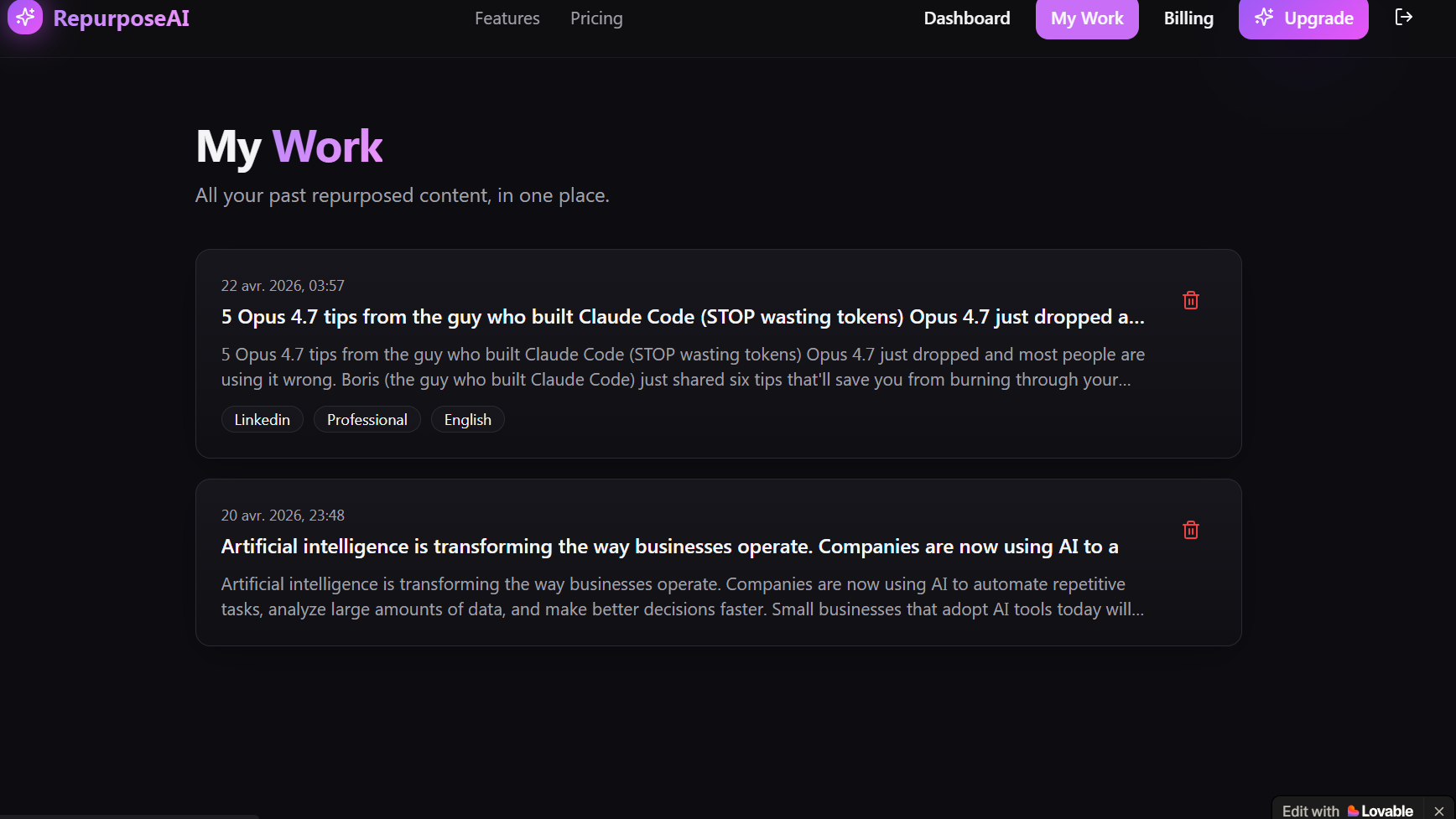 RepurposeAI gallery image