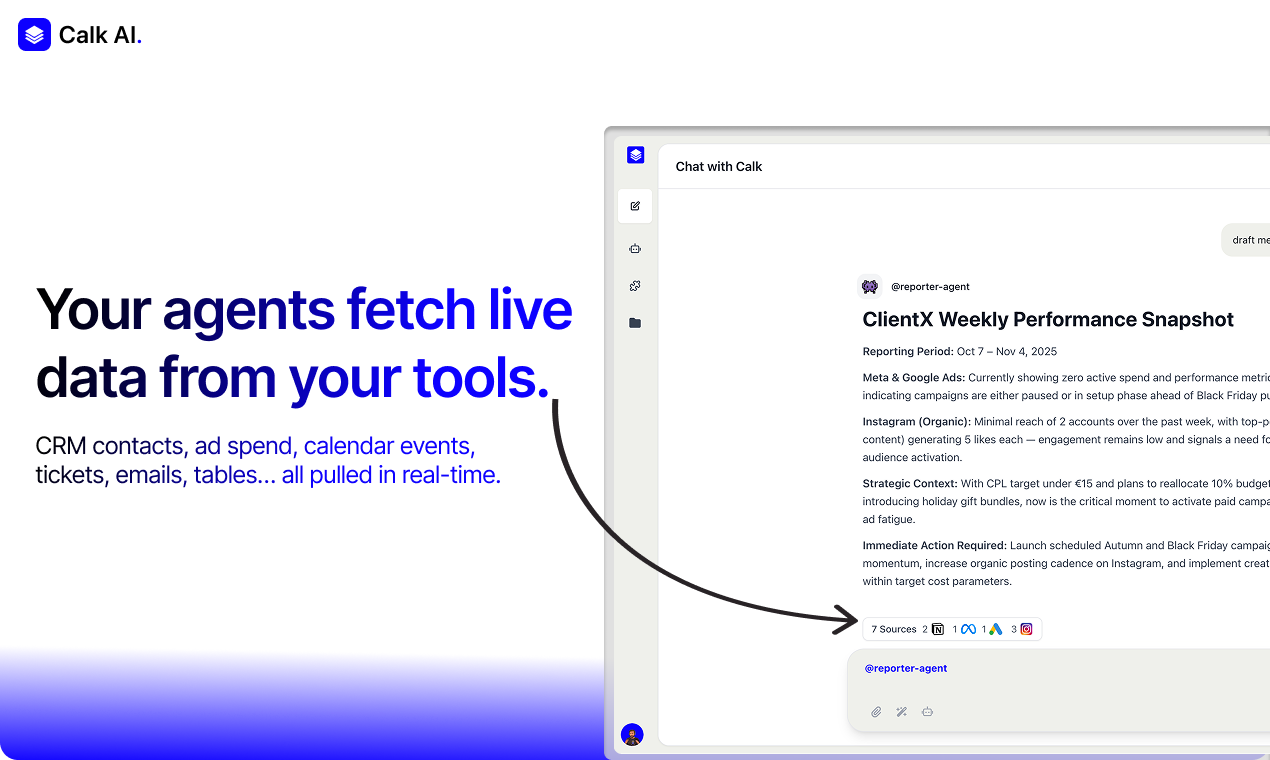 Calk AI 1.0 - Screenshot 4 showing product features and functionality