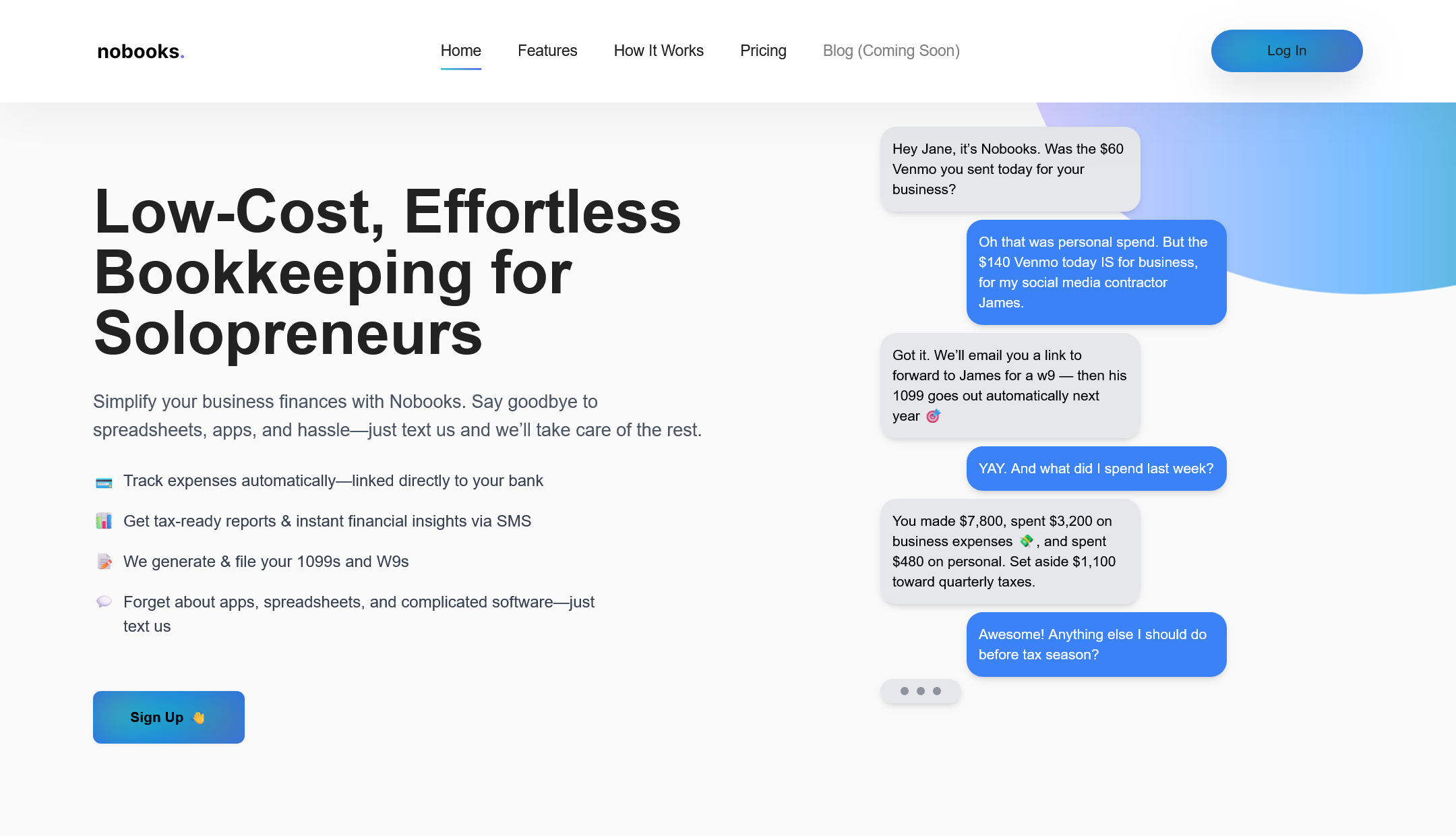Nobooks - Contabilidad para solopreneurs a través de texto, no aplicaciones, sin estrés media 1