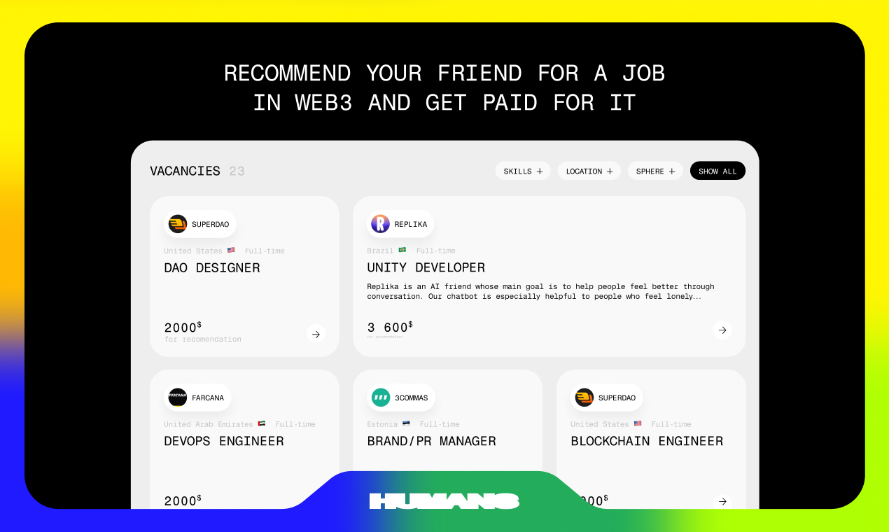 Люди - Откройте для себя работу в Web3 и получить оплату за рекомендацию друга медиа 2