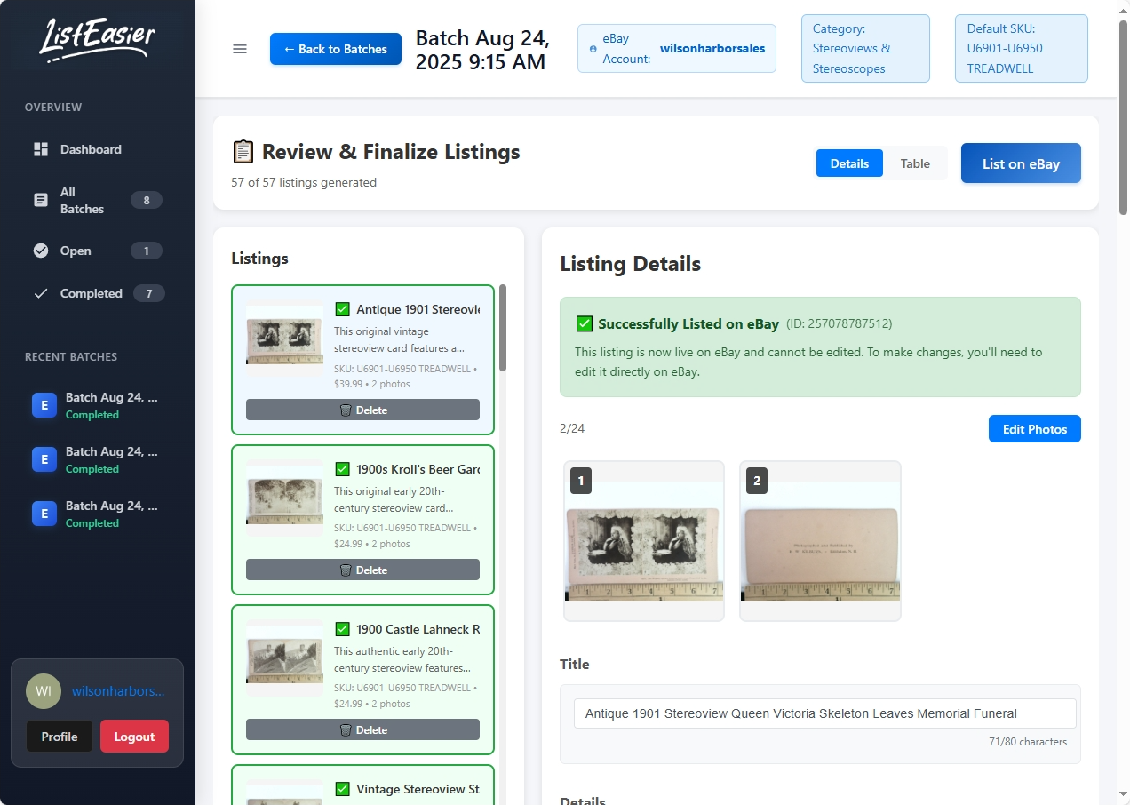 ListAasier - Strumento di quotazione di e -commerce AI per venditori online media 4