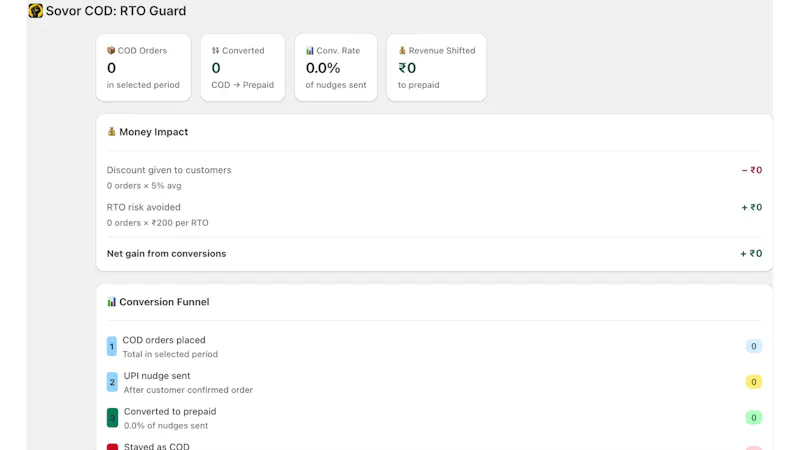 Sovor COD: RTO Guard screenshot 4