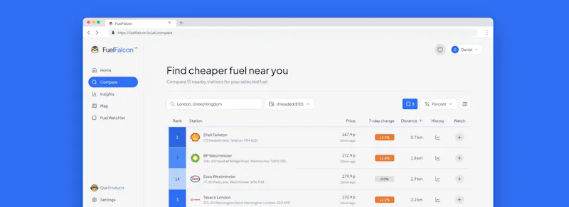 FuelFalcon screenshot 1