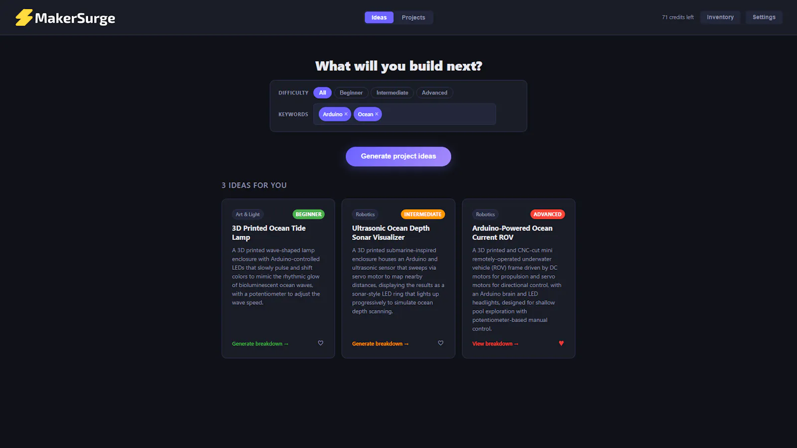 MakerSurge screenshot 2