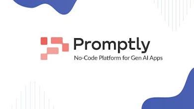 Promptamente logo - Un logo elegante e moderno per la piattaforma Promptamente no-code Generative AI.