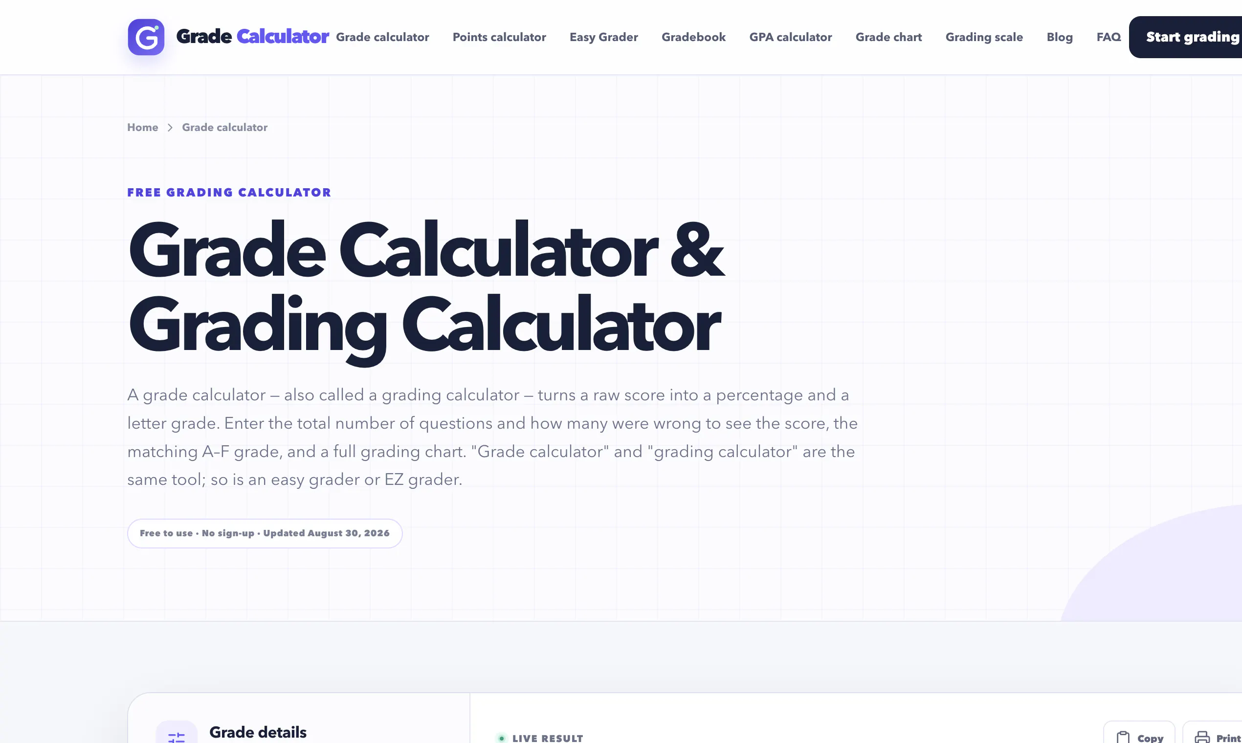 Grade Calculator gallery image