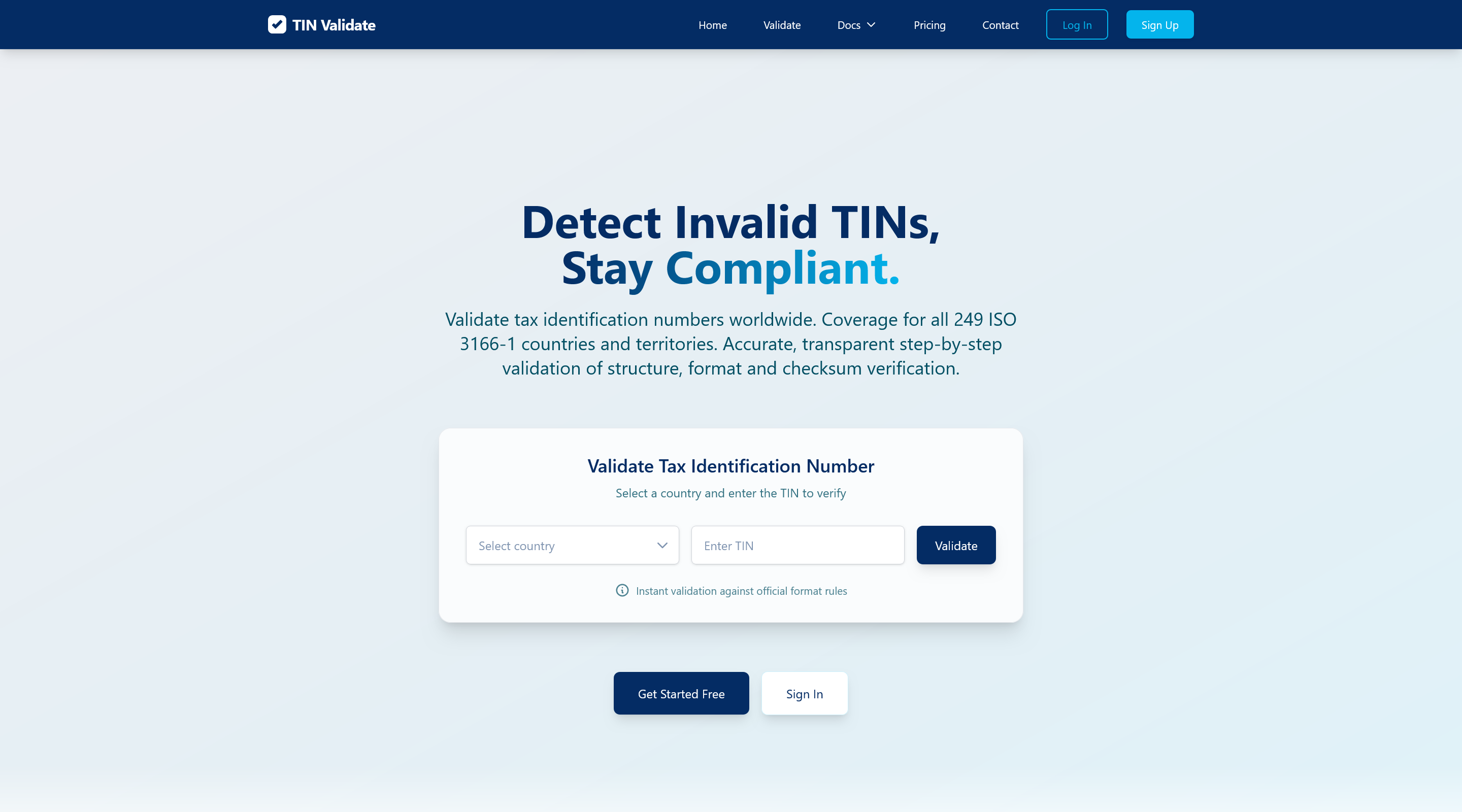 TIN Validate gallery image