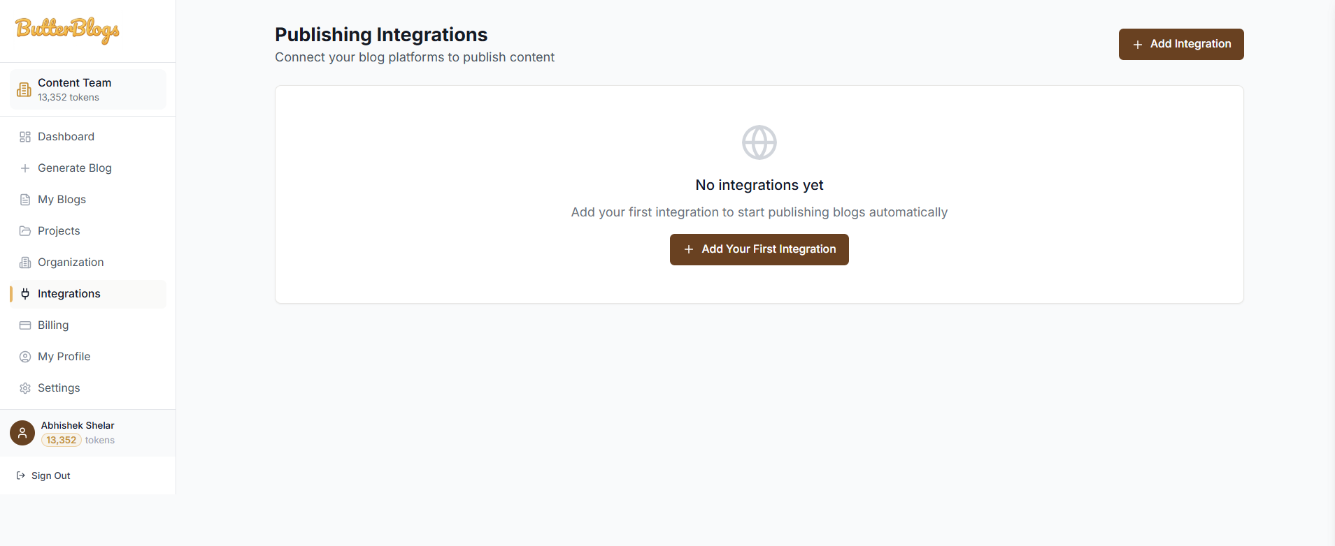 ButterBlogs - Screenshot 4 showing product features and functionality