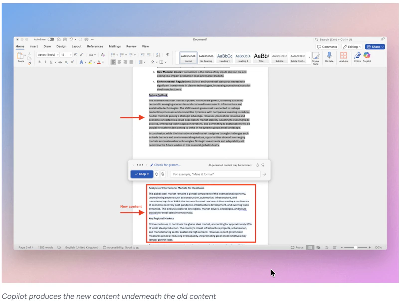 Copilot in Word screenshot 14