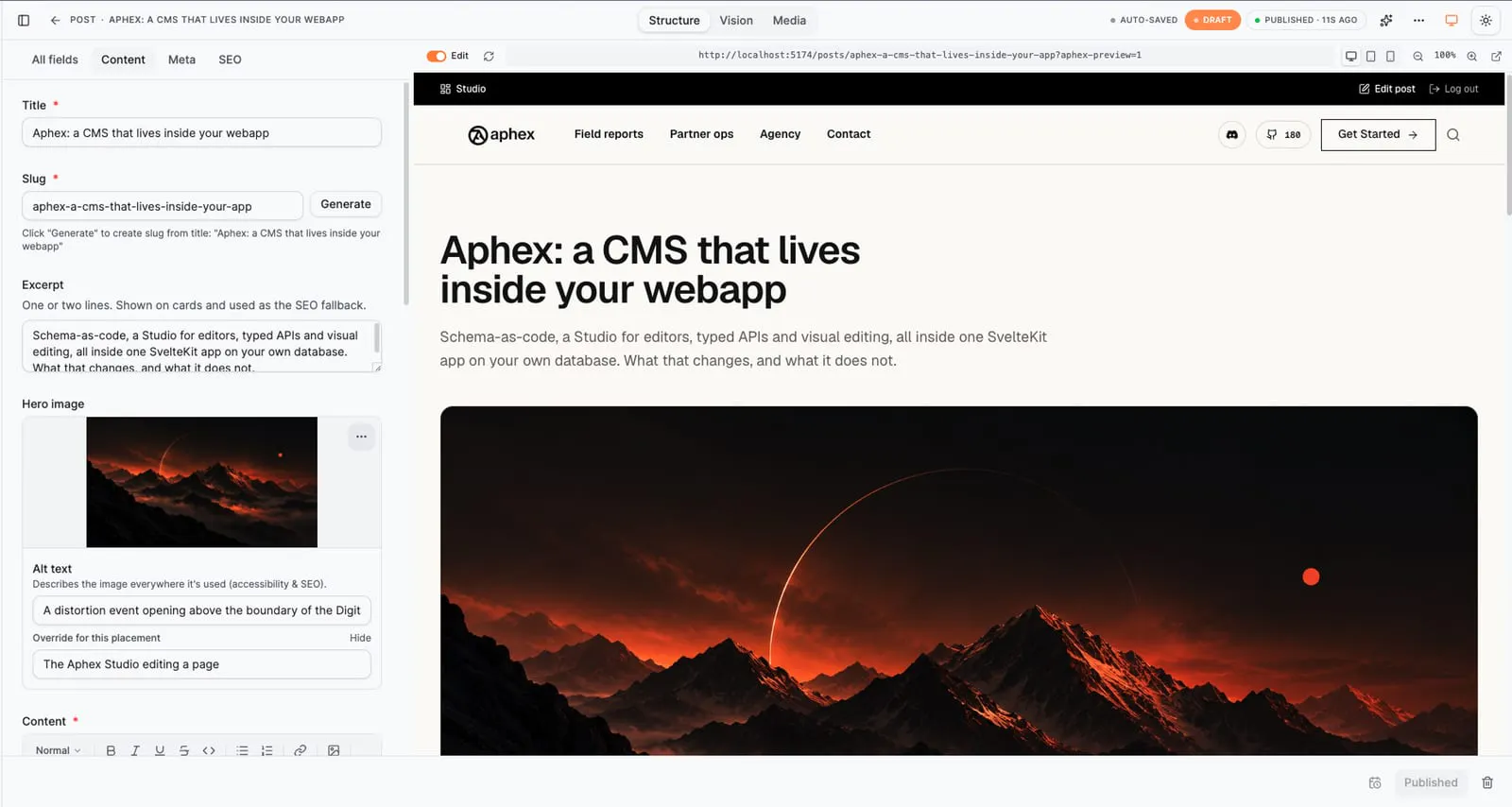 Aphex CMS gallery image