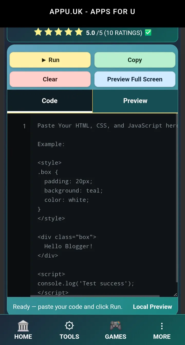 Code:: Block Previewer | appu.uk gallery image