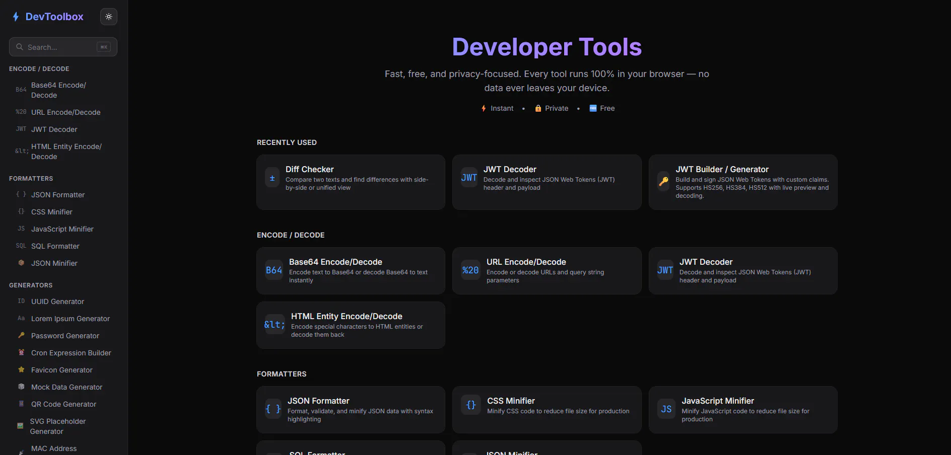 DevToolbox 项目横幅