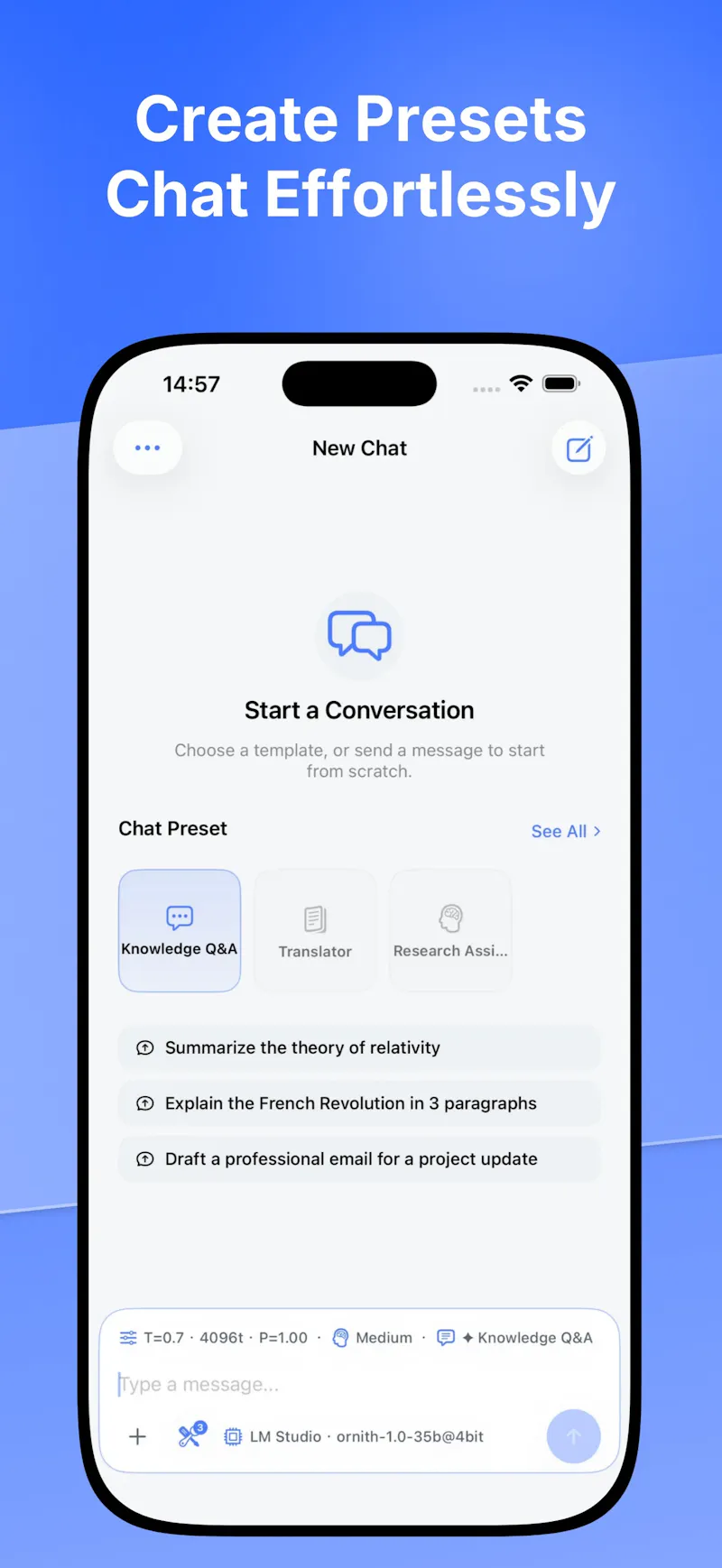 BayesChat screenshot 2