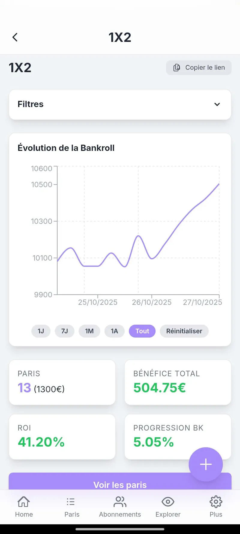 Bet Tracker screenshot 2