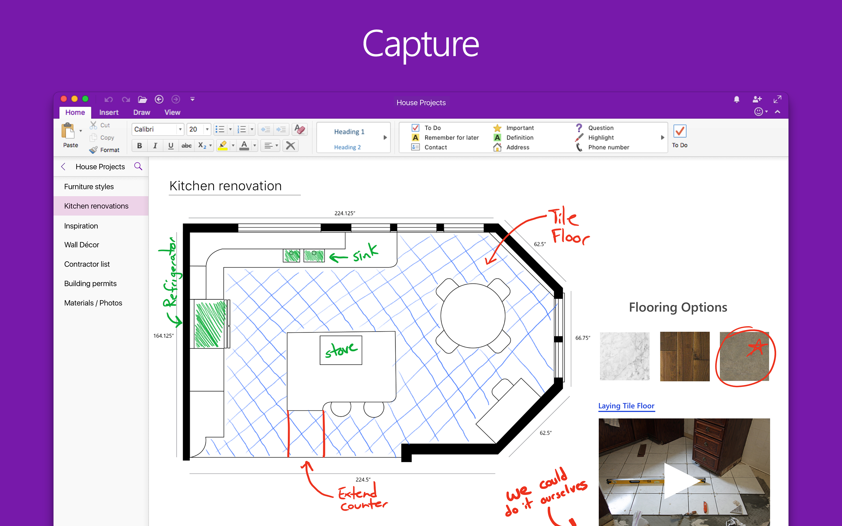 OneNote - Redesigned gallery image