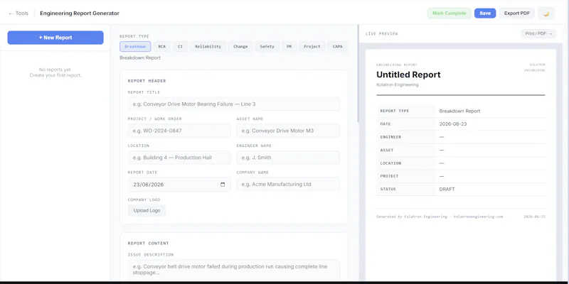Kolatron Engineering screenshot 3