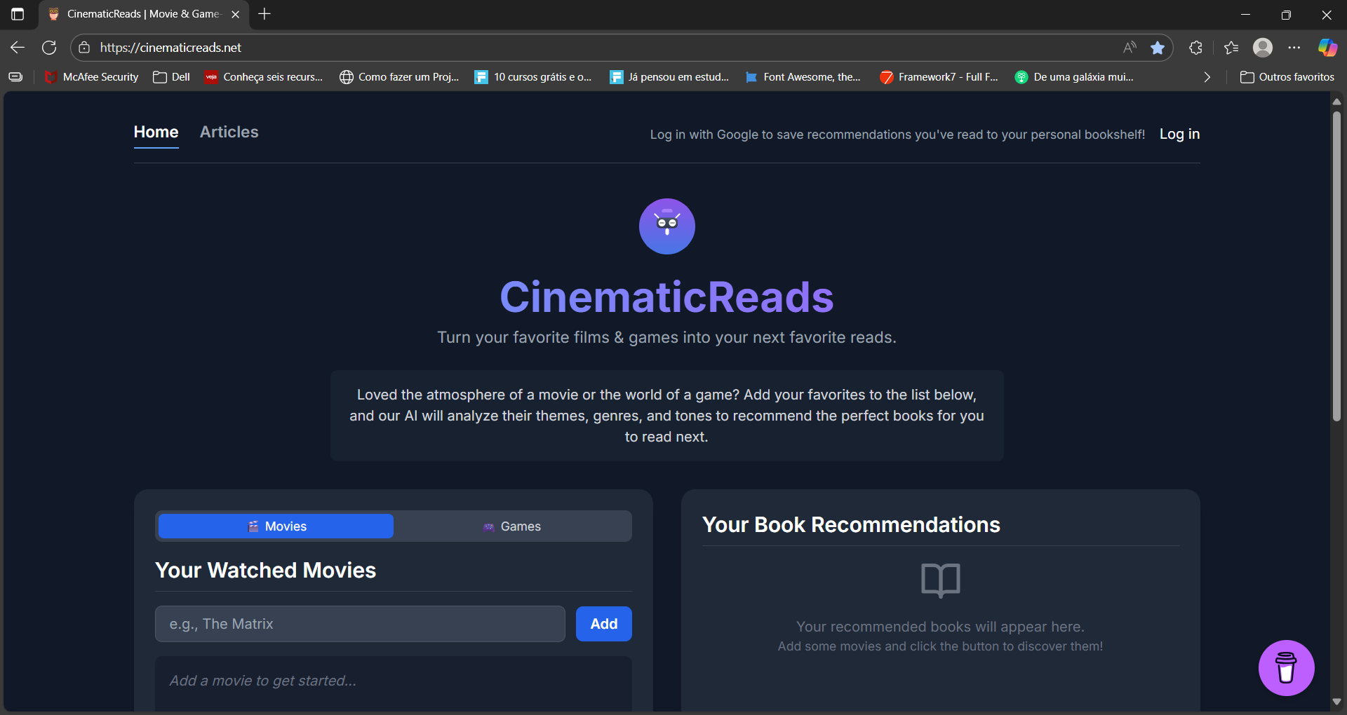 Media Cinematicreads - Khuyến nghị sách dựa trên phim & trò chơi 2