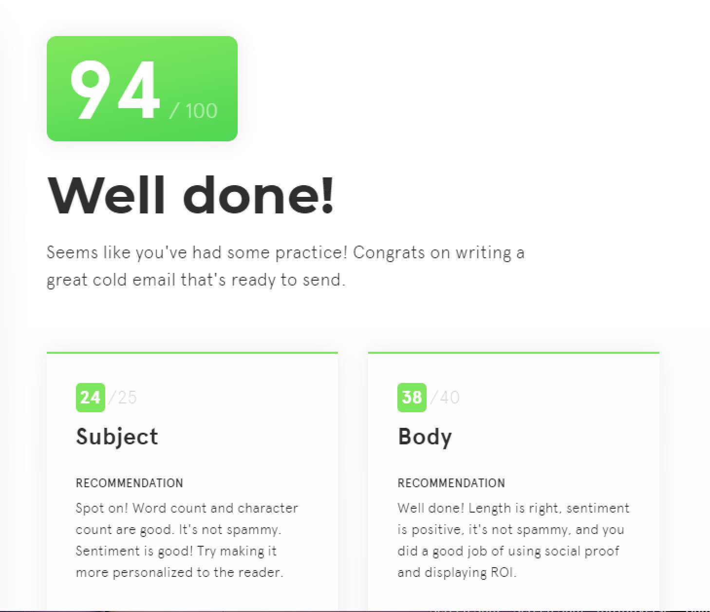 Cold Email Grader gallery image