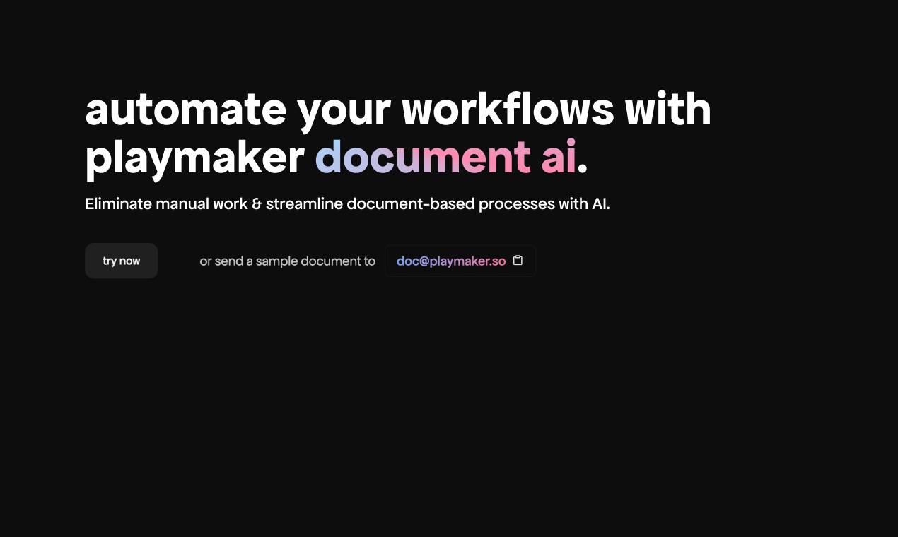 startuptile Document AI by Playmaker-Eliminate manual work & streamline document-based processes.