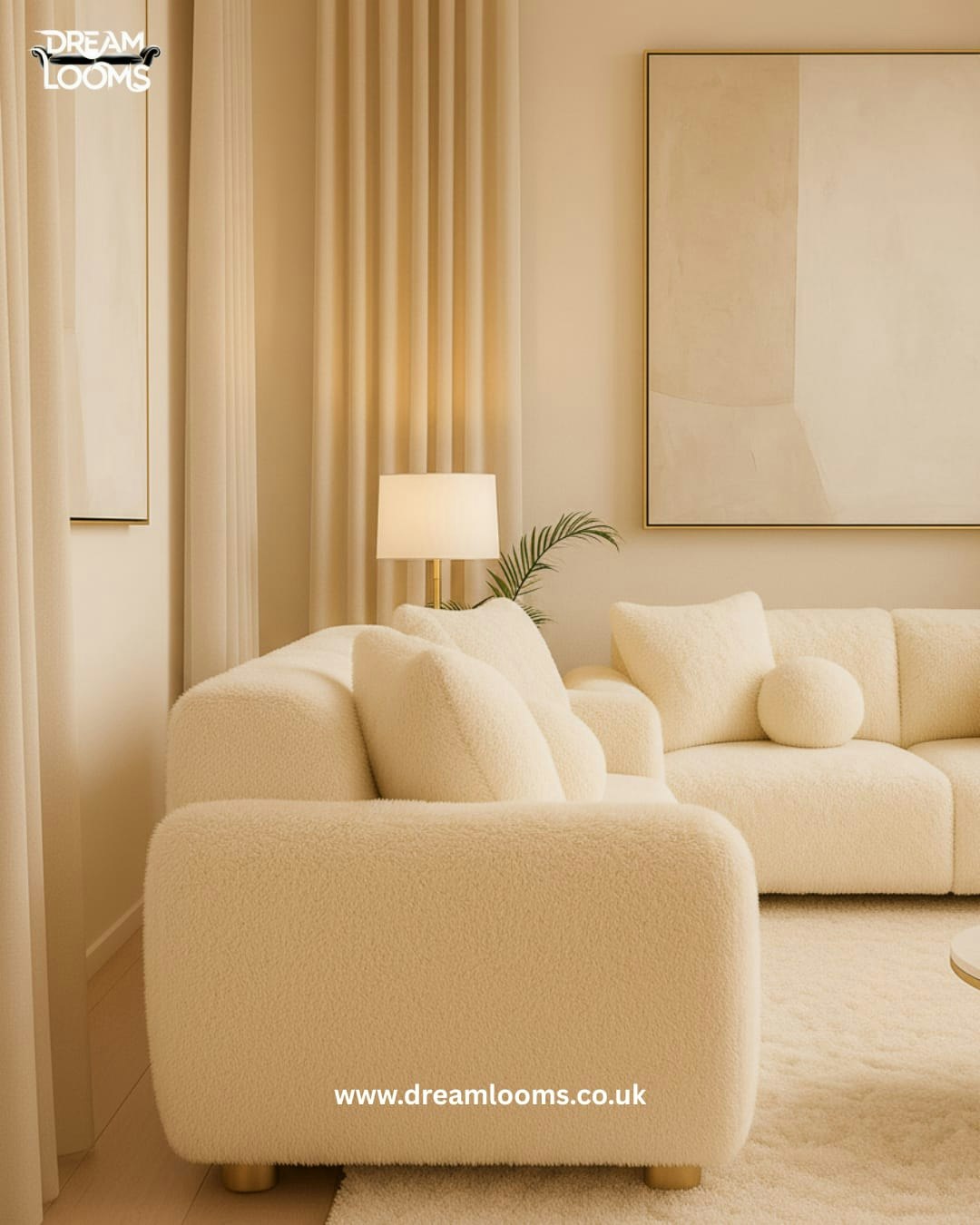 Dream Looms Online Sofa Store UK - Product Hunt launch logo and brand identity