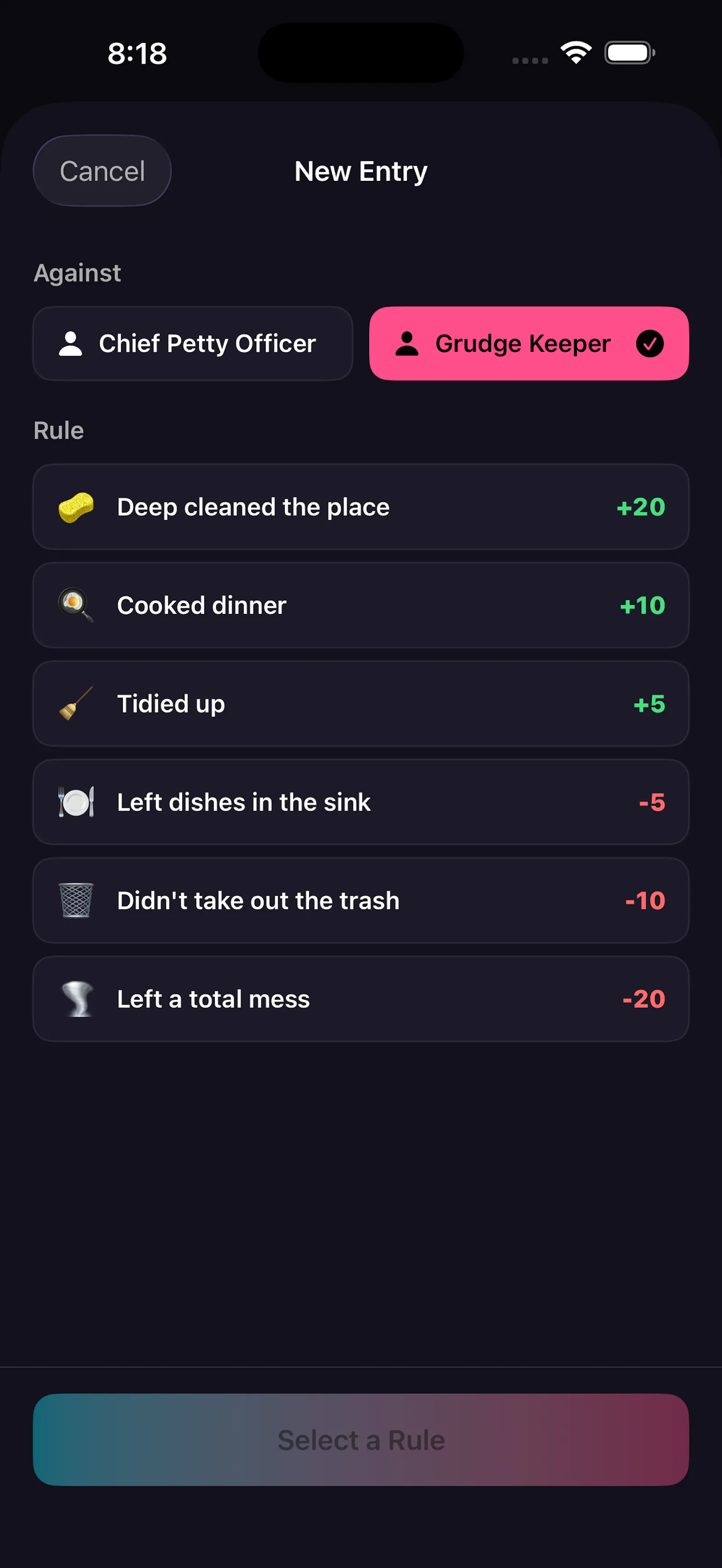 PettyPoints screenshot 1