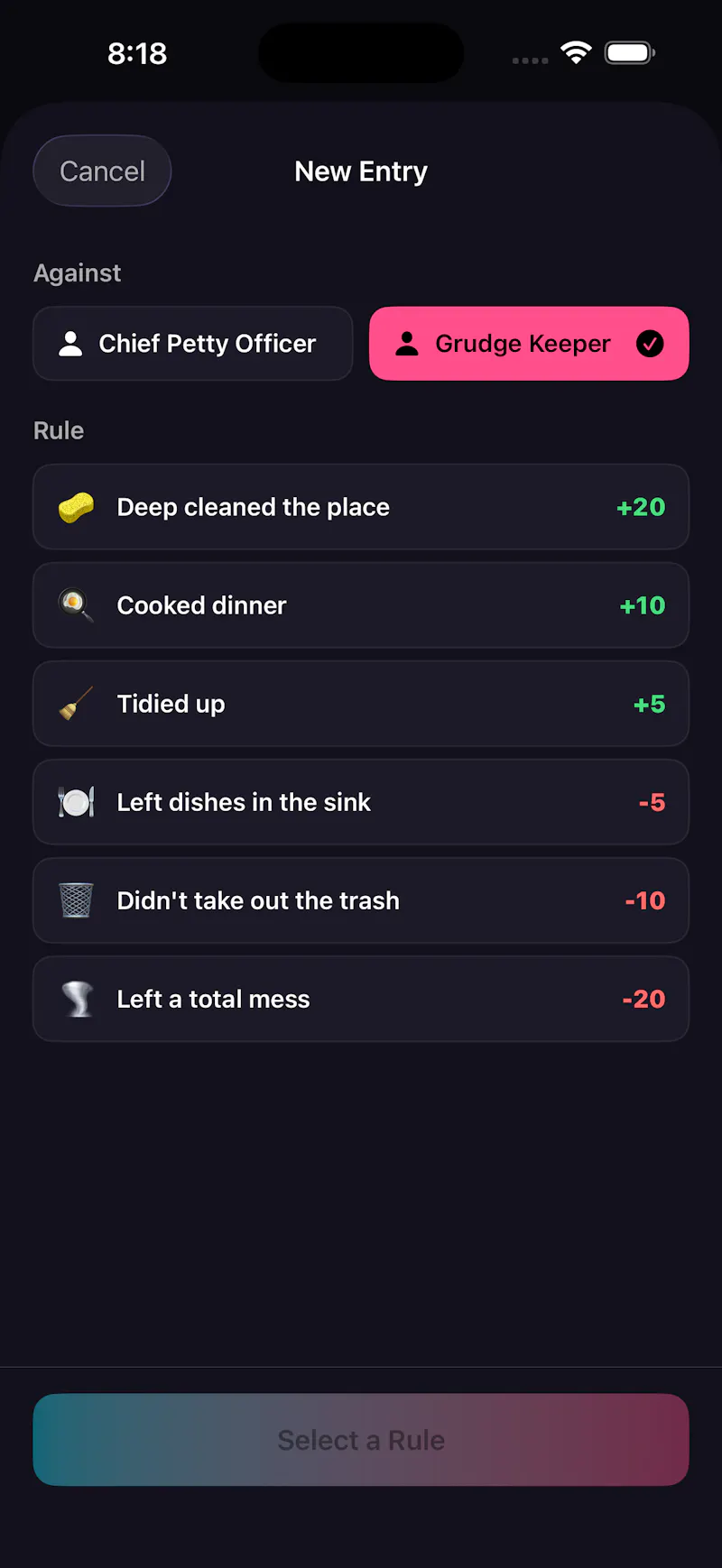 PettyPoints screenshot 1