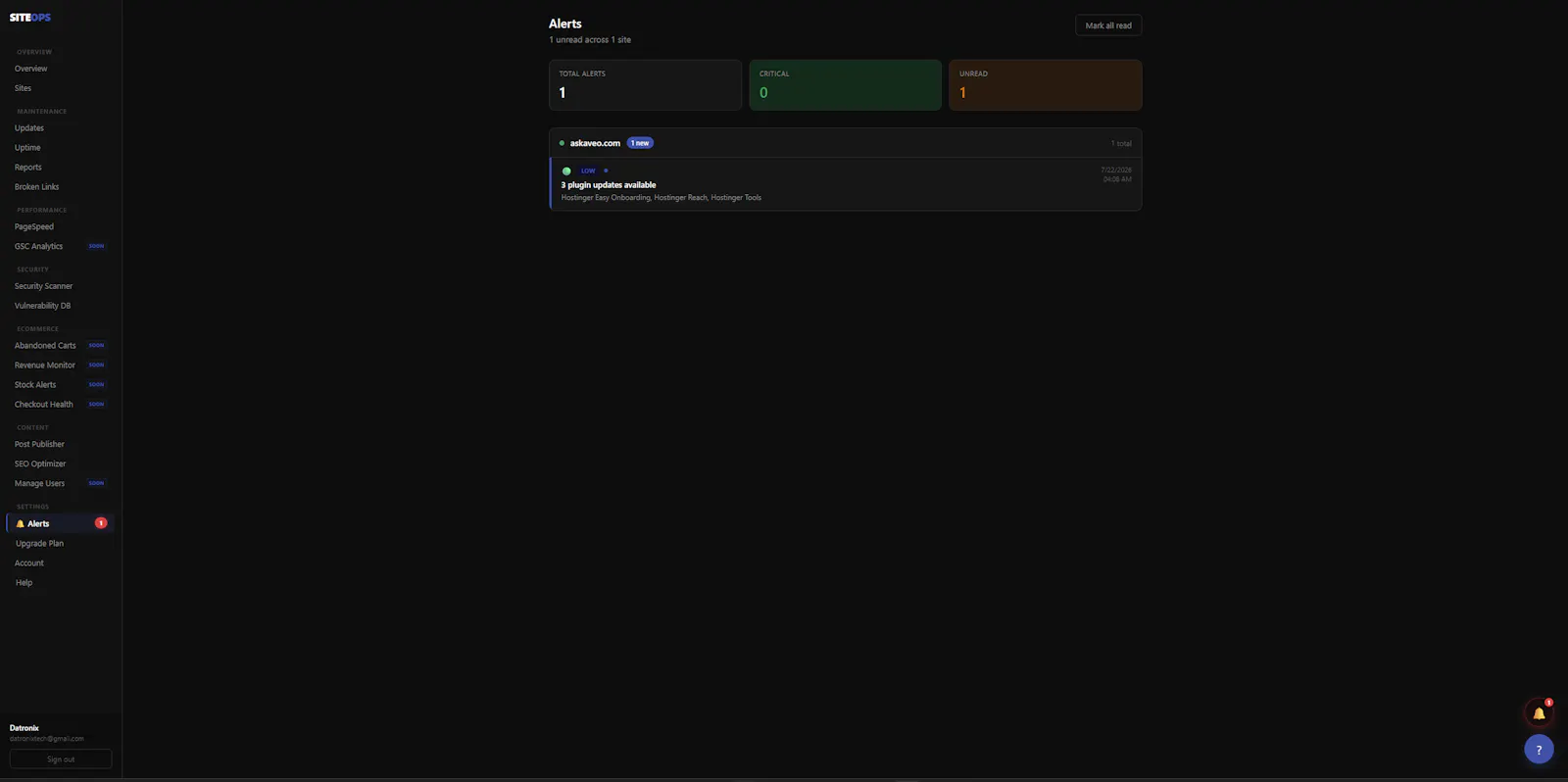 SiteOps screenshot 2