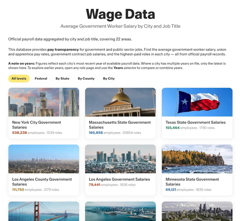 Wage Data screenshot 2