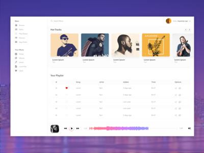 Music Web Design