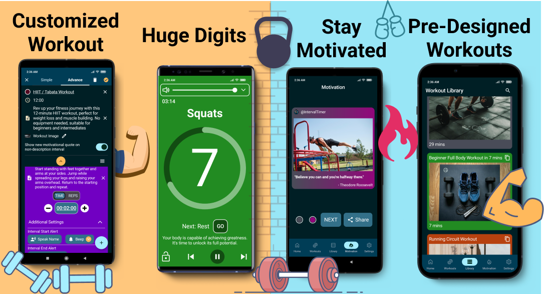 Egzersiz Zamanlayıcı: HIIT, Tabata medya 2