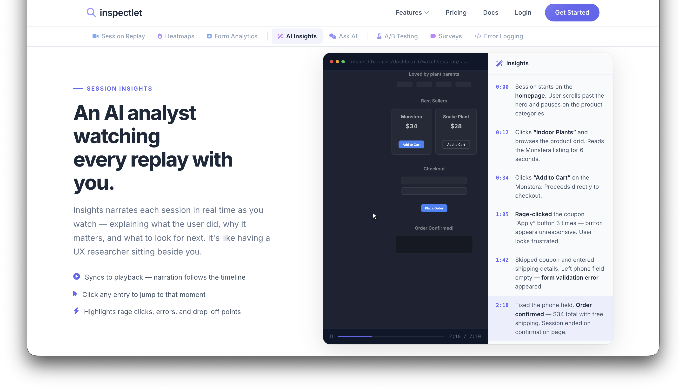 Ask Inspectlet AI gallery image