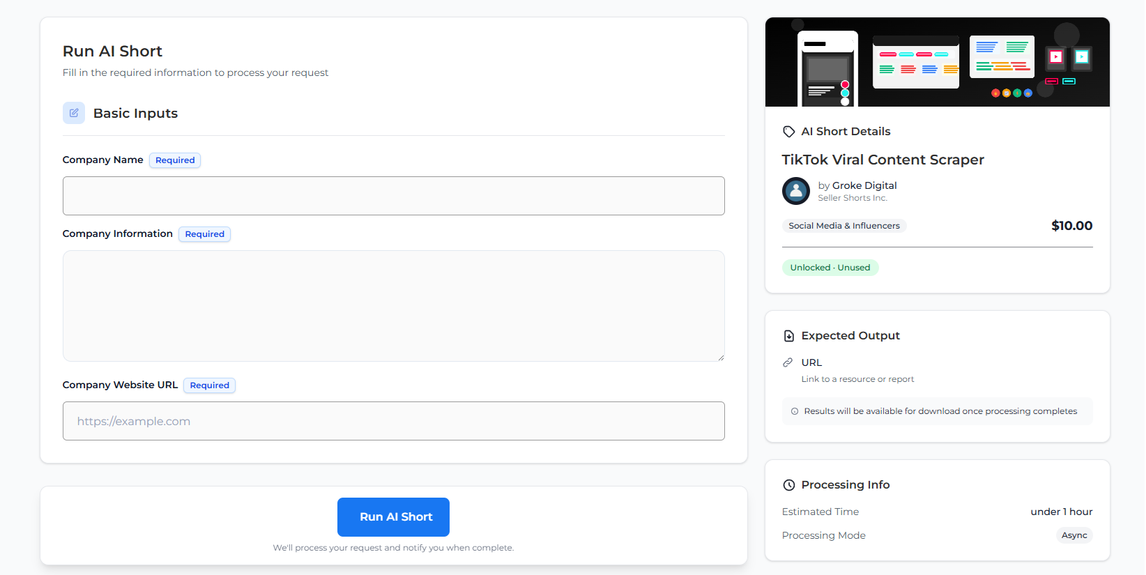SellerShorts - Screenshot 5 showing product features and functionality