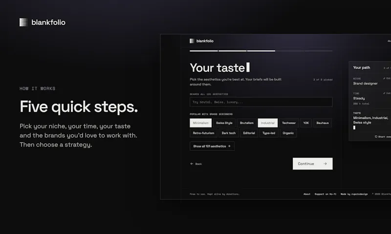 Blankfolio screenshot 2
