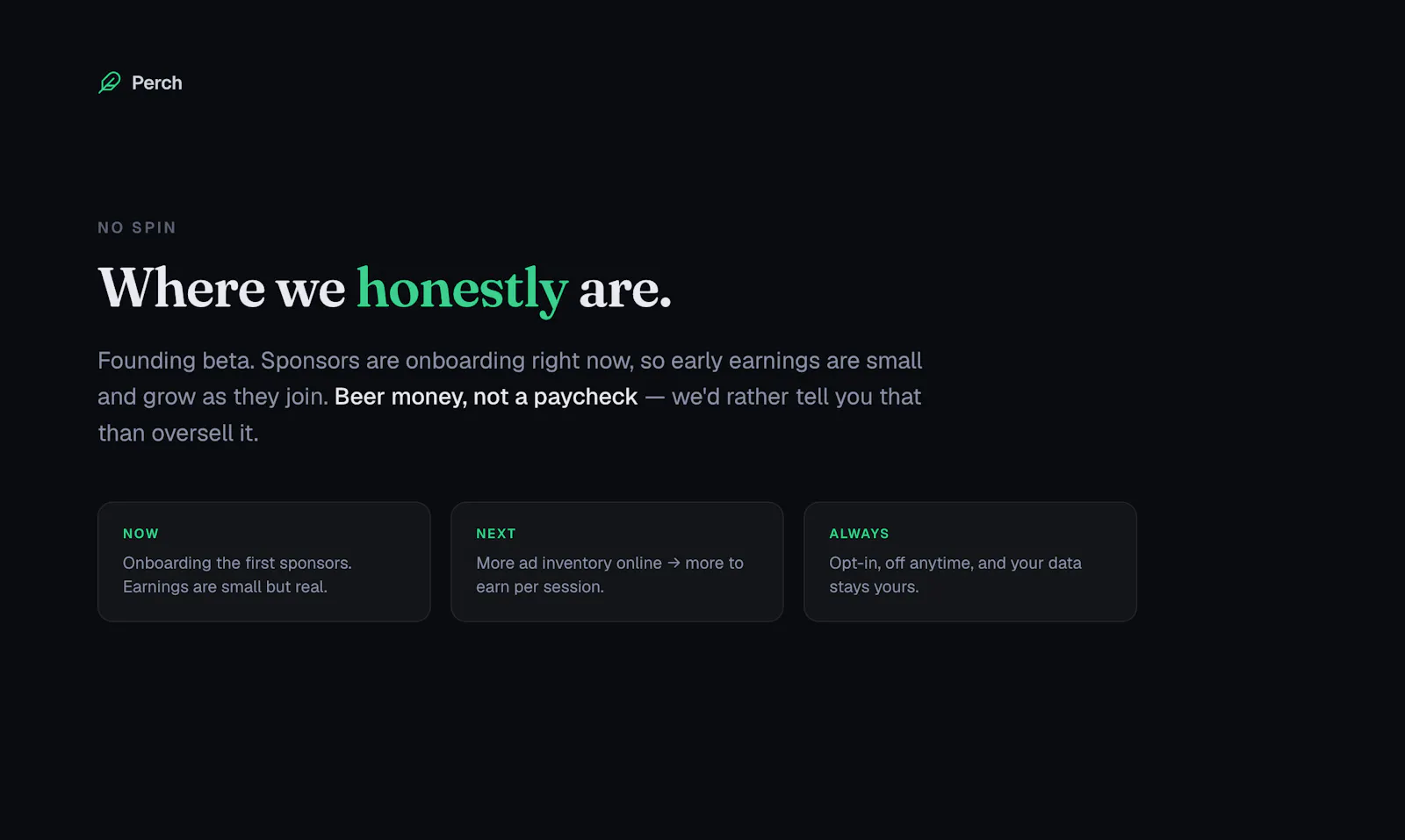 Perch screenshot 5